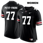 Women's NCAA Ohio State Buckeyes Nicholas Petit-Frere #77 College Stitched Authentic Nike White Number Black Football Jersey FK20Z05DC